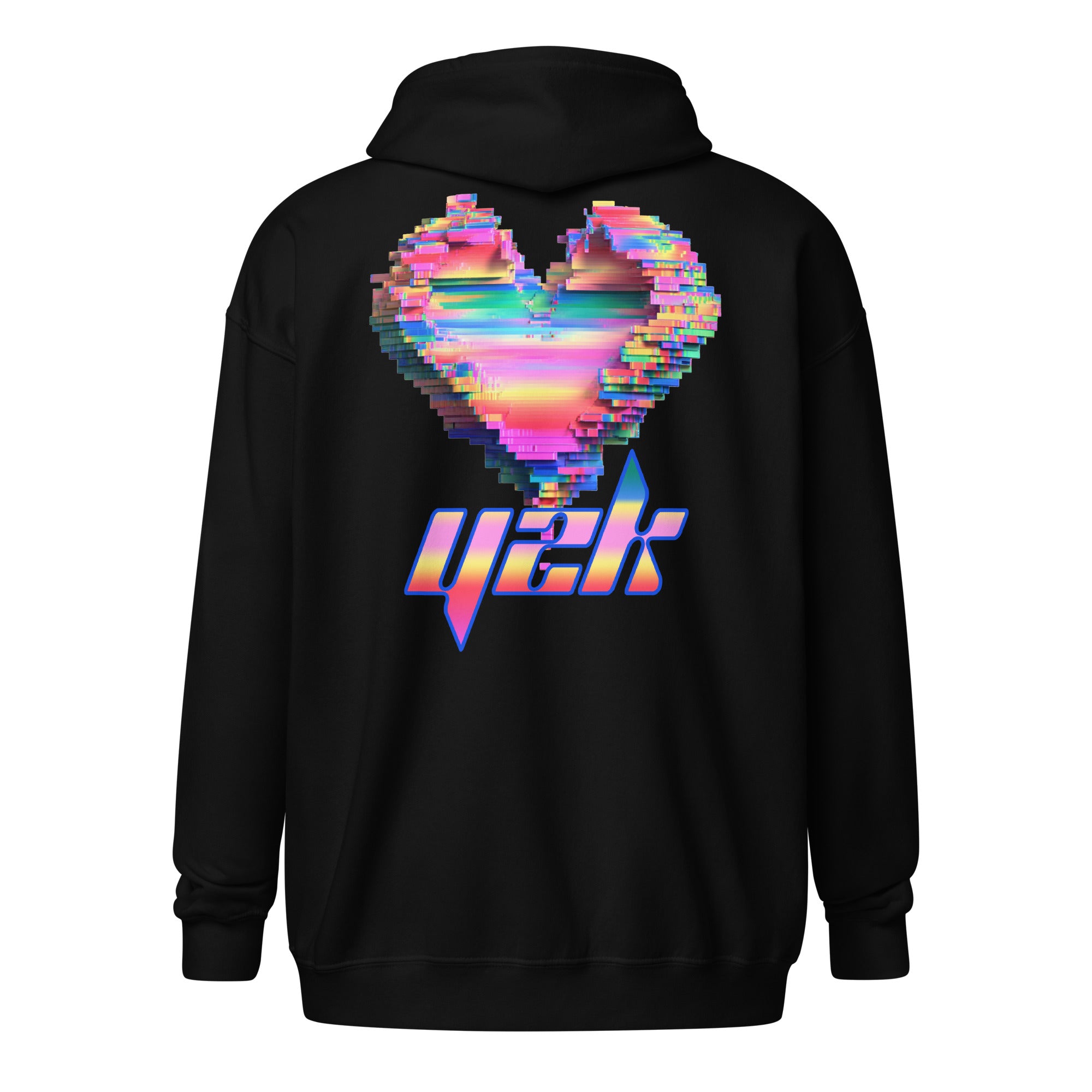 3D Heart Y2k Zip Up Hoodie – Flanaw