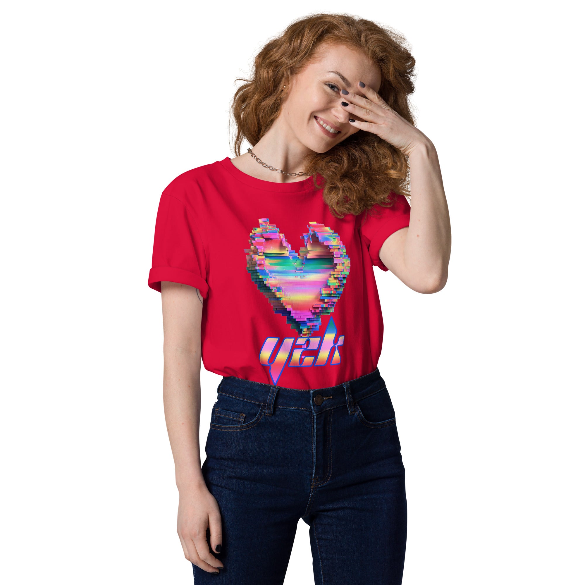 3D Heart Graphic Y2k Tee – Flanaw